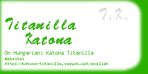 titanilla katona business card